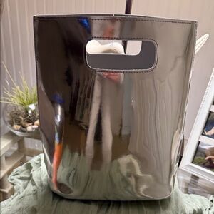 Bath and Body silver gift bag